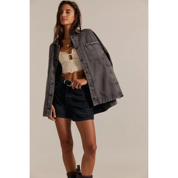 Free People We The Free Madison City Denim Jacket Top Oversized XL New 285605 - Picture 4 of 10